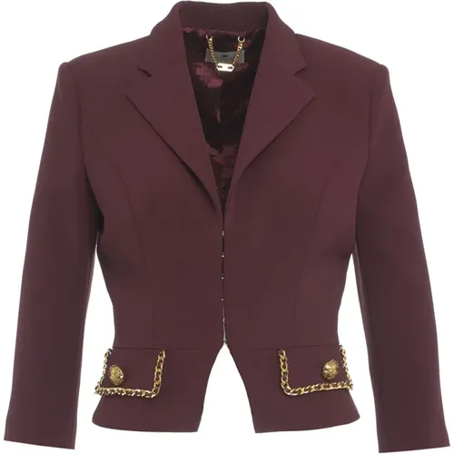 Multi-coloured Blazer Aw24 , female, Sizes: M - Elisabetta Franchi - Modalova