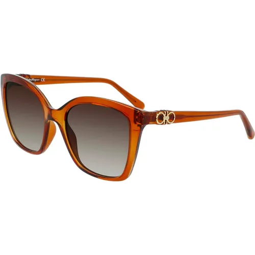 Pearl Caramel/Light Shaded Sunglasses,Sunglasses SF1026S,Stylische Sonnenbrille Sf1026S - Salvatore Ferragamo - Modalova