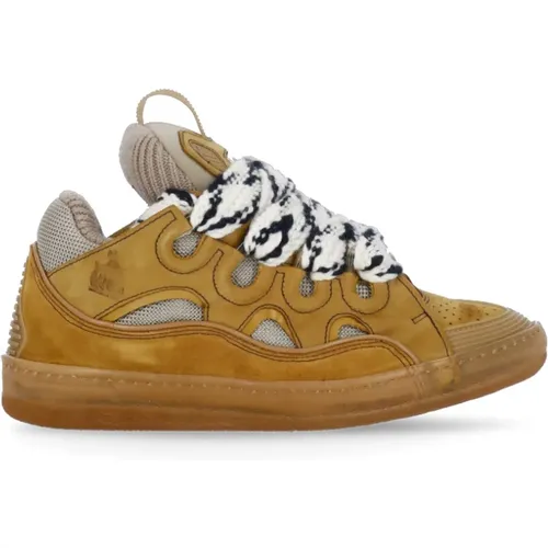 Leather Sneakers with Breathable Details , female, Sizes: 7 UK - Lanvin - Modalova