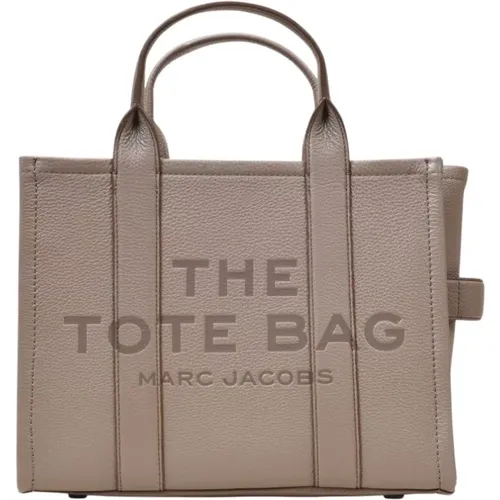 Chic Grey Leather Tote Bag , female, Sizes: ONE SIZE - Marc Jacobs - Modalova