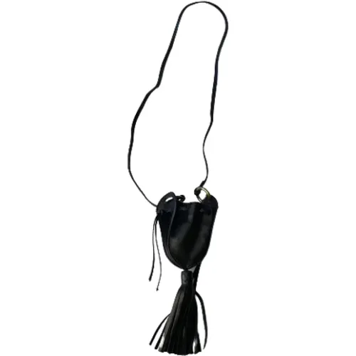 Schwarze Leder Crossbody Tasche , Damen, Größe: ONE Size - Isabel Marant Pre-owned - Modalova