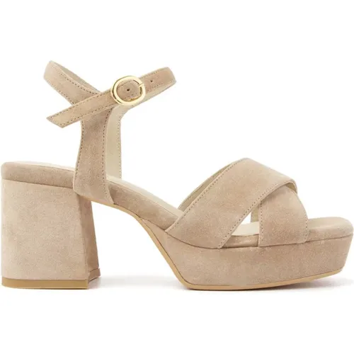 Sandals with heel , female, Sizes: 5 UK, 7 UK, 6 UK, 9 UK, 8 UK - Via Vai - Modalova