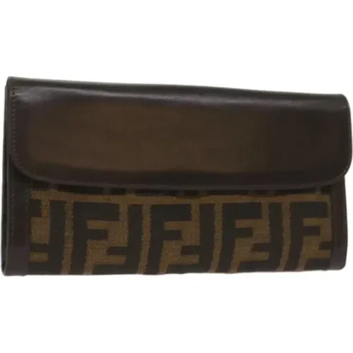 Pre-owned Canvas wallets , female, Sizes: ONE SIZE - Fendi Vintage - Modalova