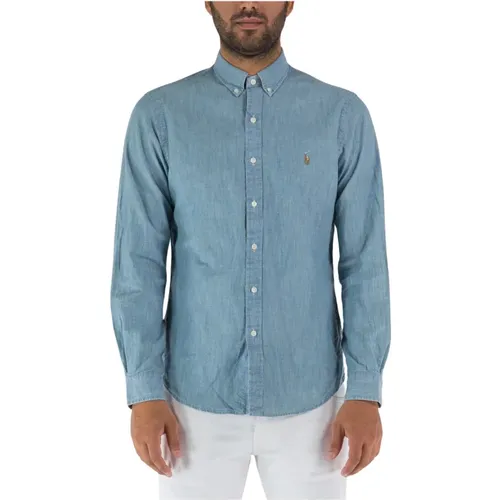 Denim Chambray Shirt , male, Sizes: L - Ralph Lauren - Modalova