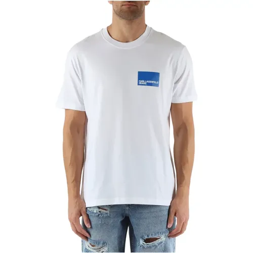 Bio-Baumwolle Regular Fit T-Shirt , Herren, Größe: XL - Karl Lagerfeld - Modalova