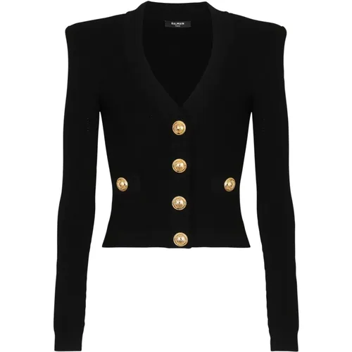 Gekürzte Strickjacke Balmain - Balmain - Modalova