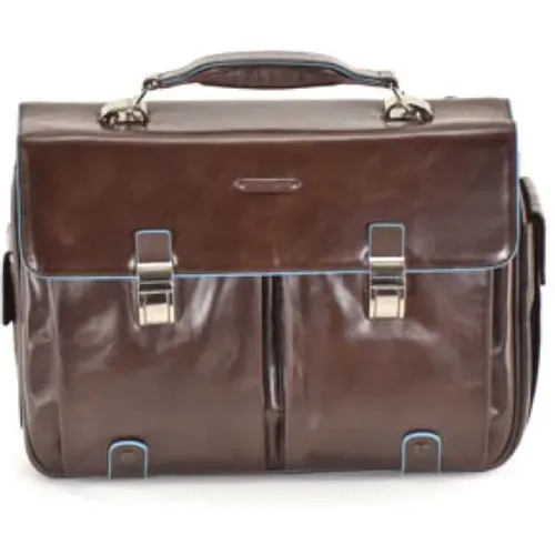 Dark Handbag with Multiple Features , unisex, Sizes: ONE SIZE - Piquadro - Modalova