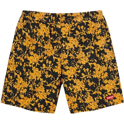 Schwarze Blumen Badehose Limited Edition - Supreme - Modalova