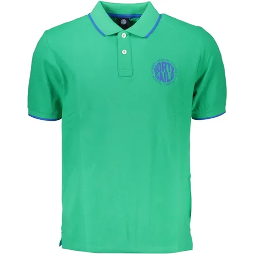 Grünes Poloshirt mit Kurzen Ärmeln , Herren, Größe: 2XL - North Sails - Modalova