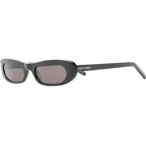 Schwarze Schatten 001 Sonnenbrille , Damen, Größe: 53 MM - Saint Laurent - Modalova