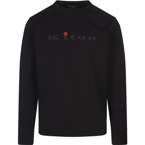 Crew Neck Sweatshirt with Logo , male, Sizes: L, XL, 2XL, M - Kiton - Modalova