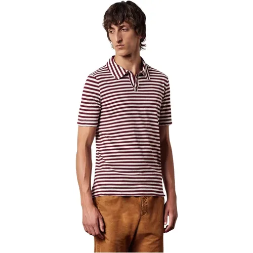 Aruba Baumwoll-Leinen Jersey Polo Shirt , Herren, Größe: XL - Massimo Alba - Modalova