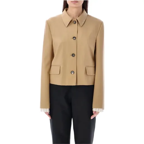 Cropped Button Jacket , female, Sizes: S - Marni - Modalova
