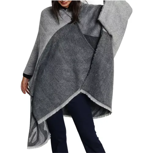 Schwarze Weiche Jacken Elegantes Poncho - Liu Jo - Modalova