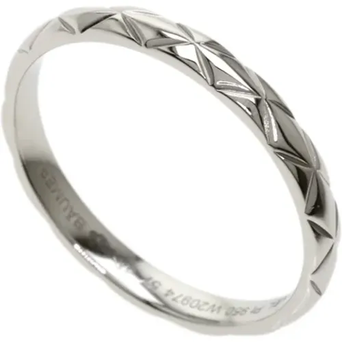 Pre-owned Silver Platinum Chanel Ring , female, Sizes: ONE SIZE - Chanel Vintage - Modalova