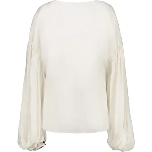 Silk Gazar Tiered Sleeve Blouse , female, Sizes: 3XS - Khaite - Modalova