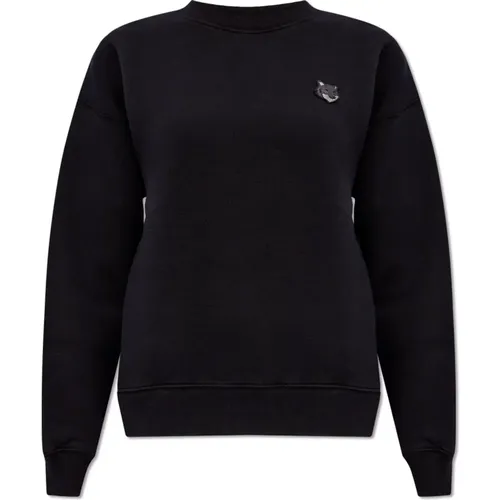 Sweatshirt mit Logo , Damen, Größe: M - Maison Kitsuné - Modalova