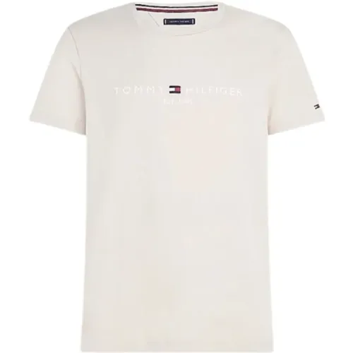 Herren Logo T-Shirt , Herren, Größe: M - Tommy Hilfiger - Modalova