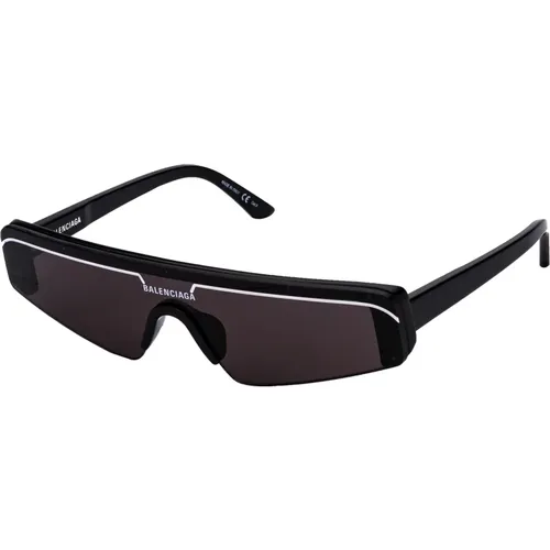 Stylische Sonnenbrille BB0003S,Ski-inspirierte Sonnenbrille mit verspiegelten Gläsern - Balenciaga - Modalova