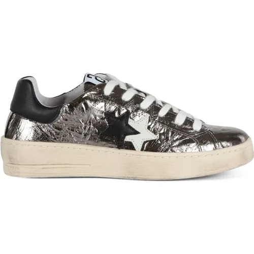 Leder Sneakers Walk Star Stil , Damen, Größe: 37 EU - 2STAR - Modalova