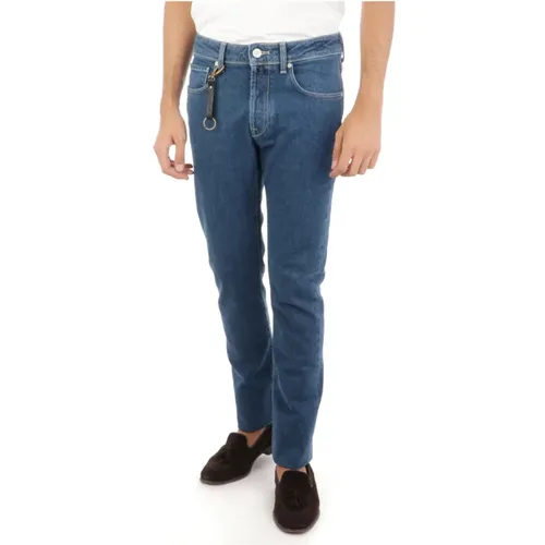 Slim-Fit Denim Jeans , male, Sizes: W32 - Incotex - Modalova