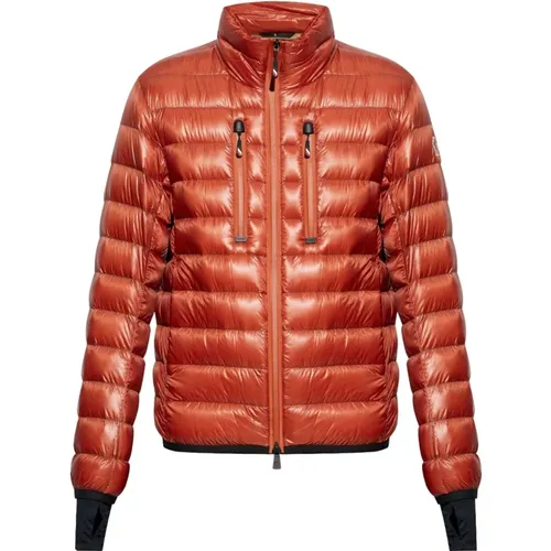 Gepolsterte Steppjacke mit Applikationslogo - Moncler - Modalova