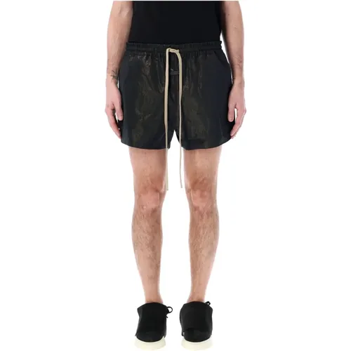 Schwarze Crinkle Nylon Laufshorts , Herren, Größe: L - Fear Of God - Modalova