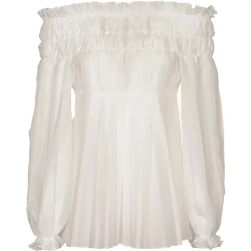 Cotton Organza Shirts , female, Sizes: 2XS - alberta ferretti - Modalova