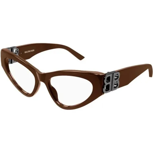 Stilvolle Braune Brille , Damen, Größe: 54 MM - Balenciaga - Modalova