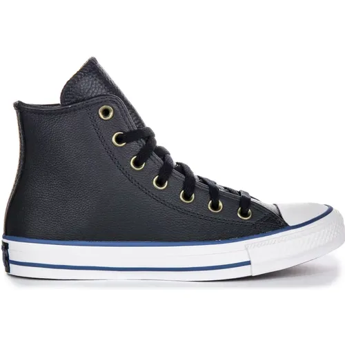 Navy White Leather High Top Sneakers , male, Sizes: 7 UK, 9 UK, 10 UK, 7 1/2 UK, 6 UK, 5 UK, 8 UK, 8 1/2 UK, 4 UK, 3 1/2 UK - Converse - Modalova