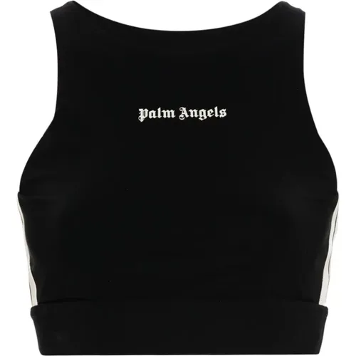 Schwarzes Top mit Stil , Damen, Größe: S - Palm Angels - Modalova