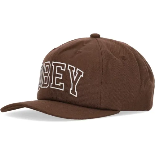 Classic Snapback Curved Visor Cap , male, Sizes: ONE SIZE - Obey - Modalova