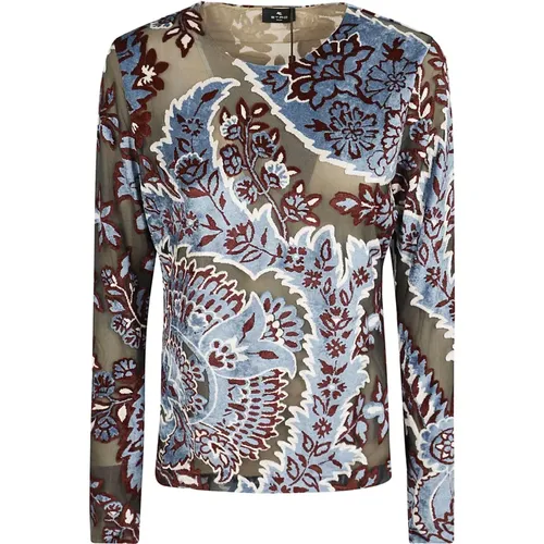 Multicolour Long Sleeve Top Women's Fashion , female, Sizes: M, S - ETRO - Modalova