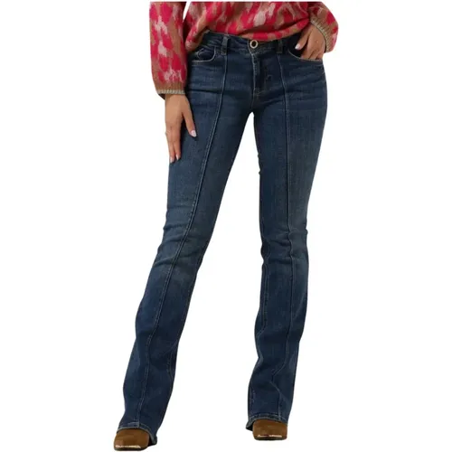 Bootcut Jeans Damen Regular Fit Dunkelblau , Damen, Größe: W30 - Liu Jo - Modalova