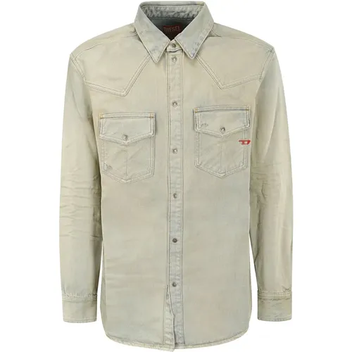 Casual Shirts , Herren, Größe: M - Diesel - Modalova