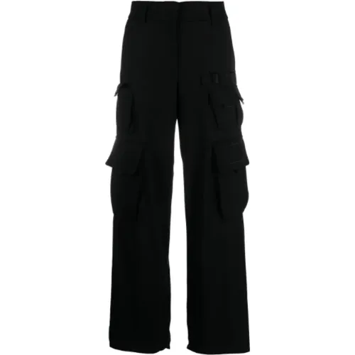 Wool Cargo Trousers , female, Sizes: 2XS, XS, S - Off White - Modalova