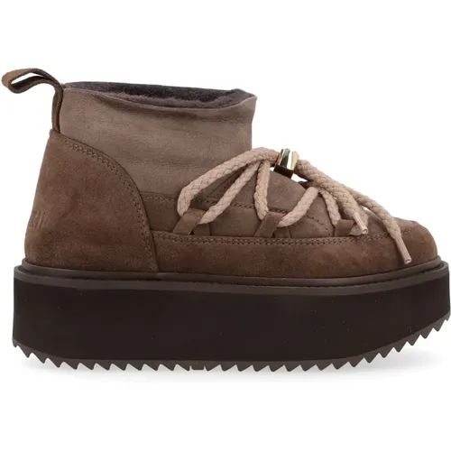 Klassischer Shearling Platform Sneaker , Damen, Größe: 37 EU - Inuikii - Modalova