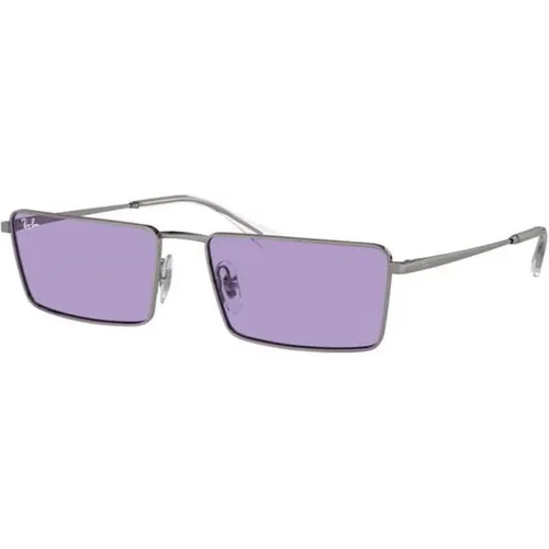 Stylish Grey Violet Sunglasses Rb3741 , female, Sizes: 56 MM, 59 MM - Ray-Ban - Modalova