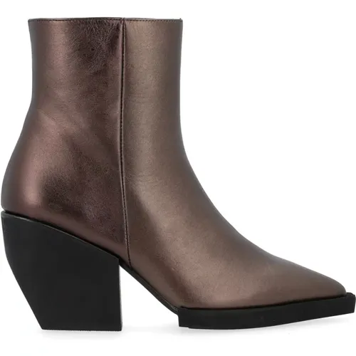 Bea Ankle Boot in Walnut Leather , female, Sizes: 5 UK, 4 UK, 7 UK - Paloma Barceló - Modalova