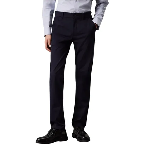 Chino Trousers with Zipper Closure , male, Sizes: W34, W32, W29, W30, W31, W33 - Calvin Klein - Modalova