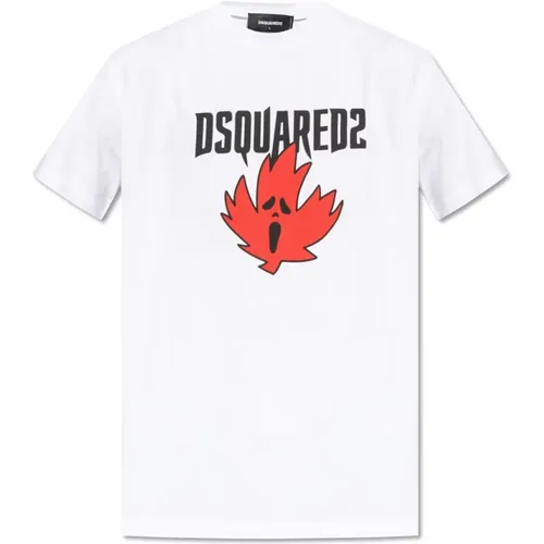 T-shirt with logo , male, Sizes: XL, L, M, 2XL - Dsquared2 - Modalova