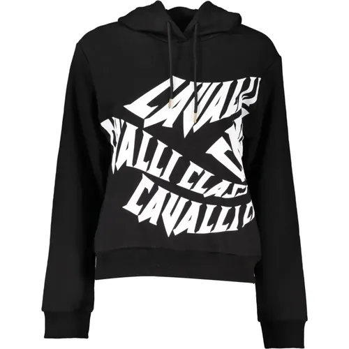 Eleganter Hoodie mit stilvollem Druck , Herren, Größe: 2XL - Cavalli Class - Modalova