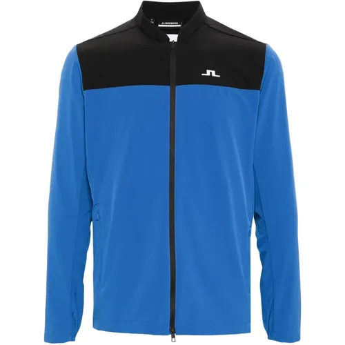 Blaue Hybrid Casual Jacke , Herren, Größe: L - J.LINDEBERG - Modalova