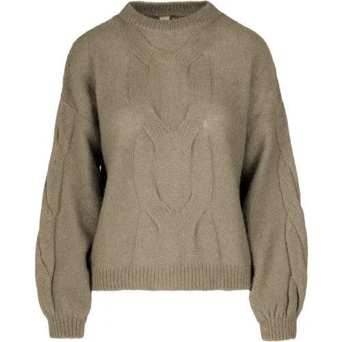 Textured Mohair Sweater for Women , female, Sizes: L, M, XS, S - BomBoogie - Modalova