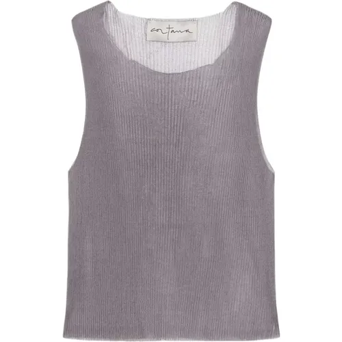 Lavender Knit Top Giulia , female, Sizes: L, S, M - Cortana - Modalova