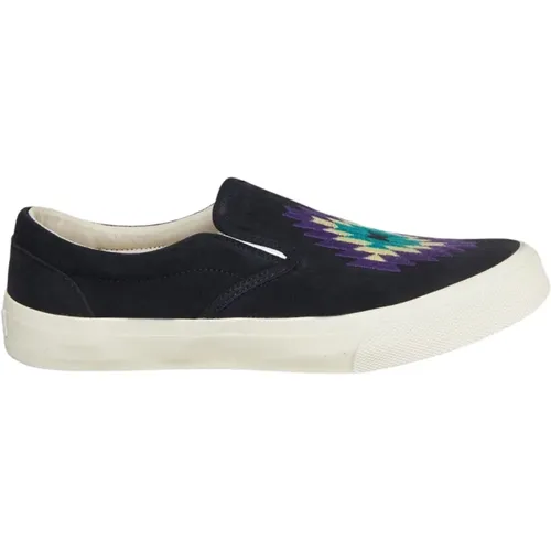 Blau Bestickte Slip-On Sneaker - YMC You Must Create - Modalova