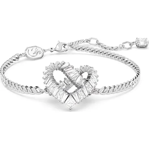 Matrix Herz Weiß Rhodiniertes Armband , Damen, Größe: ONE Size - Swarovski - Modalova