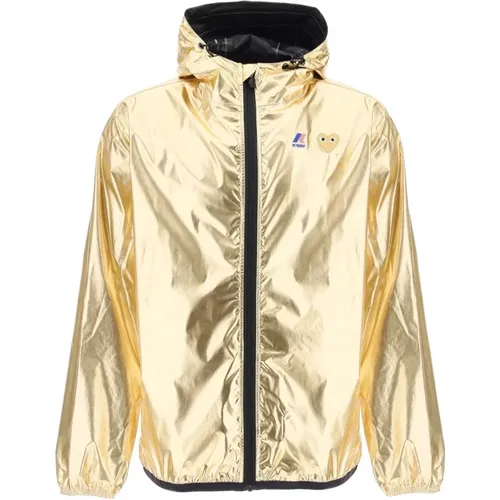 Gold laminierte Ripstop-Jacke , Herren, Größe: S - Comme des Garçons Play - Modalova