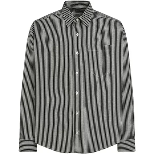 Oversized Black and White Shirt , male, Sizes: S, M, L - Ami Paris - Modalova