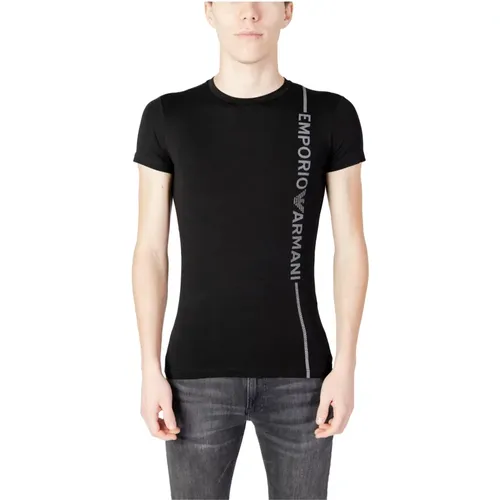 Herren Rundhals T-Shirt , Herren, Größe: L - Emporio Armani - Modalova